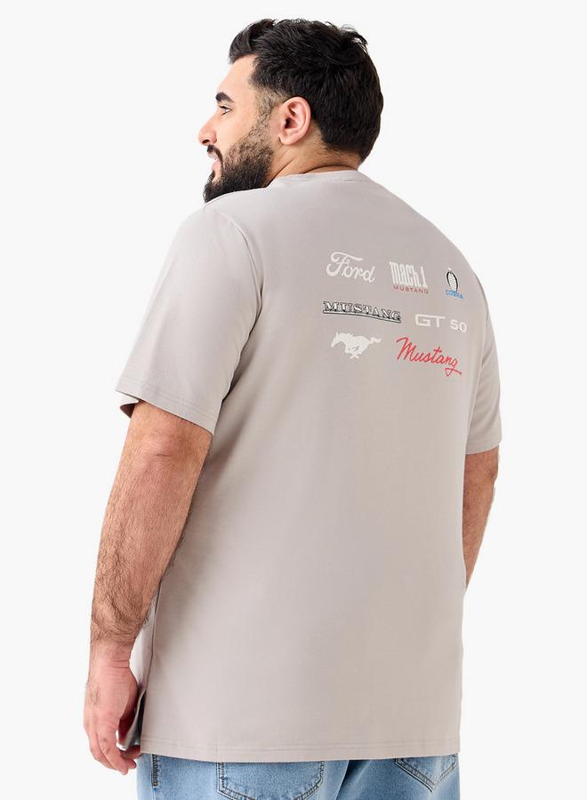 Maxim Men Regular Fit Crew Neck Short Sleeves Mustang Ford Print T-shirt - Image 3